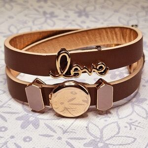 Locket charm wrap bracelet